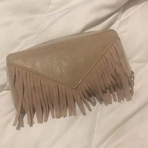 Tan fringe wallet